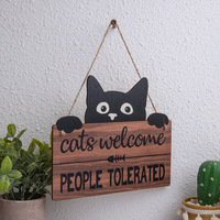 Funny Cat Wooden Hanging Sign Wall Art - Thumbnail 5