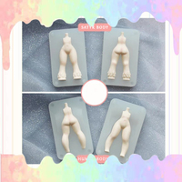 4cm - 9cm  Satyr Human body with hand clear silicone mold making clay doll chibi figure anime statue clay modelling sugarcraft - Thumbnail 4