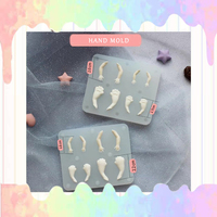 4cm - 9cm  Satyr Human body with hand clear silicone mold making clay doll chibi figure anime statue clay modelling sugarcraft - Thumbnail 3