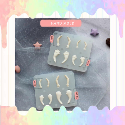 4cm - 9cm  satyr human body with hand clear silicone mold making clay doll chibi figure anime statue clay modelling sugarcraft