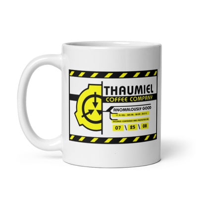 Thaumiel coffee co mug - secure contain protect