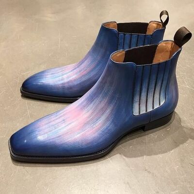 Handmade genuine leather new year best gift  leather  moccasin shoes for men - Thumbnail 2