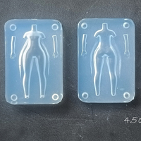 3.5 - 9.5 cm Cute Chibi Doll Female Girl body Clear Silicone for making statue,nendoroid, figure doll - Thumbnail 2