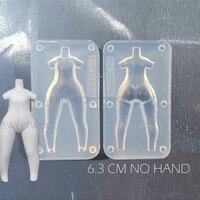 3.5 - 9.5 cm Cute Chibi Doll Female Girl body Clear Silicone for making statue,nendoroid, figure doll - Thumbnail 4