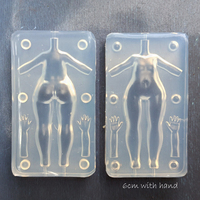 3.5 - 9.5 cm Cute Chibi Doll Female Girl body Clear Silicone for making statue,nendoroid, figure doll - Thumbnail 5