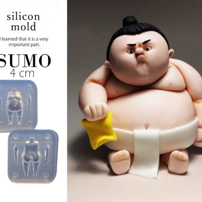 4 cm sumo chubby cute chibi doll female girl body clear silicone for making statue,nendoroid, figure doll