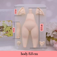 4-9 cm baby infant body with hand clear silicone mold making clay doll chibi figure anime statue clay modelling sugarcraft - Thumbnail 6