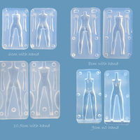6-10.5 cm Chibi Doll Boy body Clear Silicone for making statue,nendoroid, figure doll - Thumbnail 1