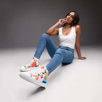 Womens high top canvas shoes - Thumbnail 8