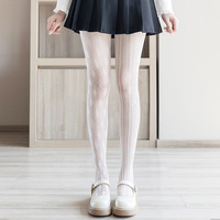 Diamond Stripes Asymmetrical Pantyhose Stockings Tights - Thumbnail 5
