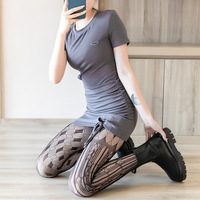 Diamond Stripes Asymmetrical Pantyhose Stockings Tights - Thumbnail 2