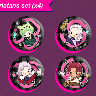 Charlatans tiny button set