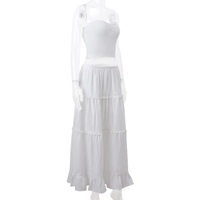2PCS Strapless Tank Top + Pleated Long Skirt  - Thumbnail 6