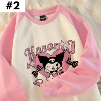 Japanese Anime Cartoon Patchwork Long Sleeve Shirt  - Thumbnail 2