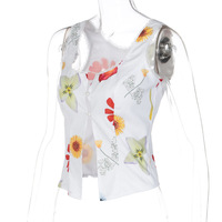 Floral Lace Cut Out Patchwork Crop Top  - Thumbnail 5