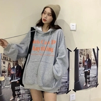 Girls Letter Print Oversized Hoodie  - Thumbnail 2
