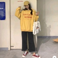 Girls Letter Print Oversized Hoodie  - Thumbnail 8