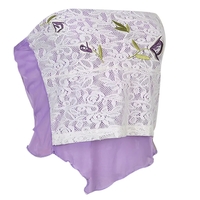 Purple Flower Embroidery Tube Top  - Thumbnail 4