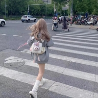 Grey Cat Cartoon Bow Tie Jacket  - Thumbnail 3