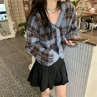 Preppy Plaid Soft Cardigan  - Thumbnail 7