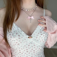 Floral Print V Neck Jumpsuit  - Thumbnail 1