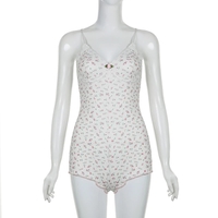 Floral Print V Neck Jumpsuit  - Thumbnail 3