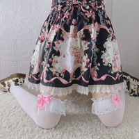 cos cute bow knee socks sexy velvet thigh high stockings - Thumbnail 3