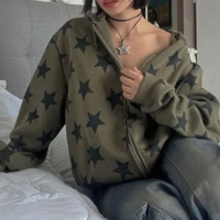 VINTAGE STARS ZIP UP HOODIE - Thumbnail 2