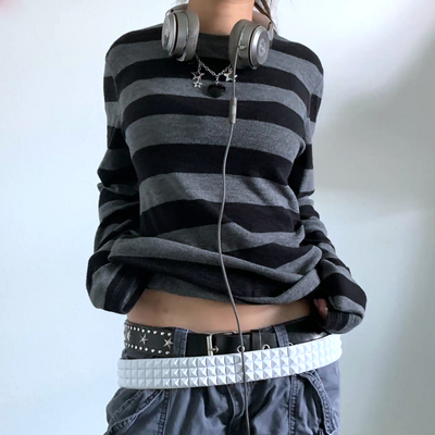 Grunge striped sweatshirt