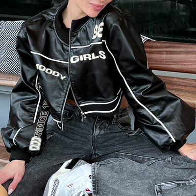 Moody girls biker jacket