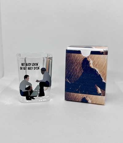 Shawshank Redemption Movie Shot glasses w/ Matching gift boxes