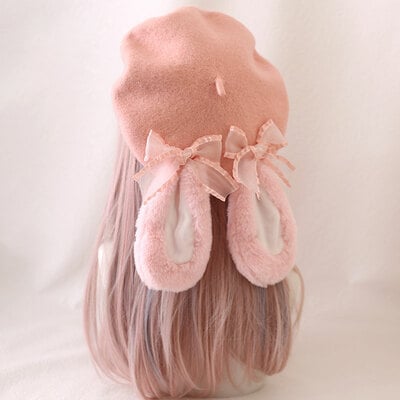 Cute bow bunny ear hat