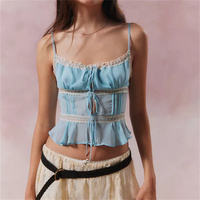 Blue Fairy Spaghetti Strap Top - Thumbnail 2