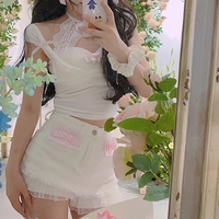 Sweet Bow Patchwork Tank Top - Thumbnail 4