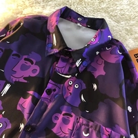 Purple People Graphic Print Short Sleeve Shirt  - Thumbnail 1
