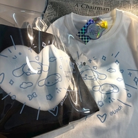 Japanese Anime Print Short Sleeve T-shirt  - Thumbnail 1