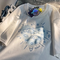 Japanese Anime Print Short Sleeve T-shirt  - Thumbnail 5