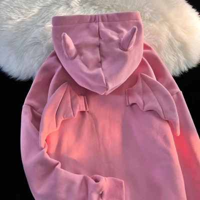 3d demon horn hoodie 