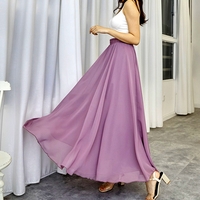 Stunning French Chiffon Layers Oversize Lined A-line Skirt Dress Amazing - Thumbnail 4
