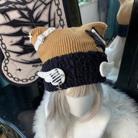 Blue Knit Star Cat Ears Hat - Thumbnail 6