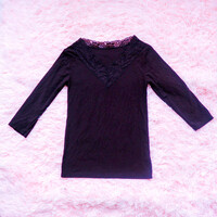 Laced Trim Heattech Long Sleeves - Thumbnail 2