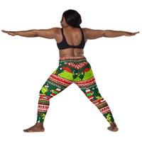 Christmas ugly grinch pattern Leggings with pockets - Thumbnail 5