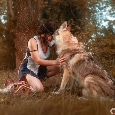 Mononoke wolf a - a6 print