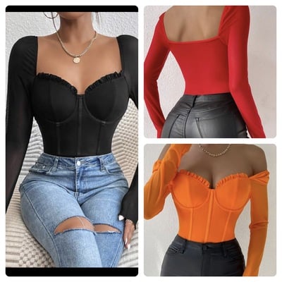 Long sleeve bodysuit-td - Thumbnail 3