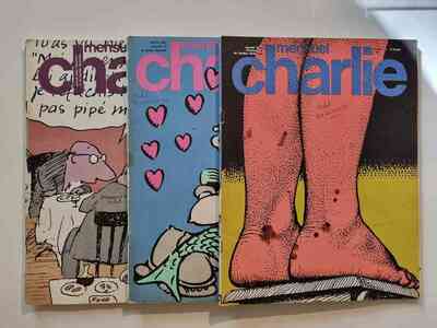 "Mensuel Charlie" x 3 from 1974 & 1975
