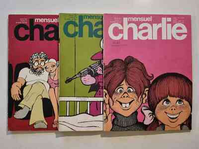 "Mensuel Charlie" x 3 from 1975 & 1976