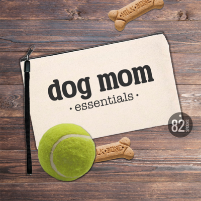 Dog mom zippered pouch