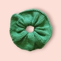 Back to the 80s  Handknit Cotton Hair Scrunchie-3