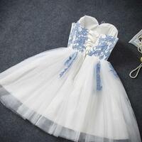 Sweetheart Sleeveless A Line Short Homecoming Dresses With Lace - Thumbnail 1