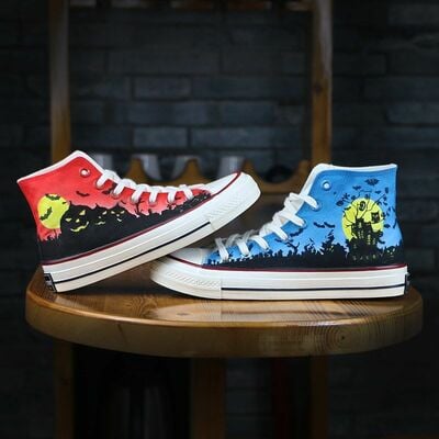 New halloween hand-painted shoes - Thumbnail 2